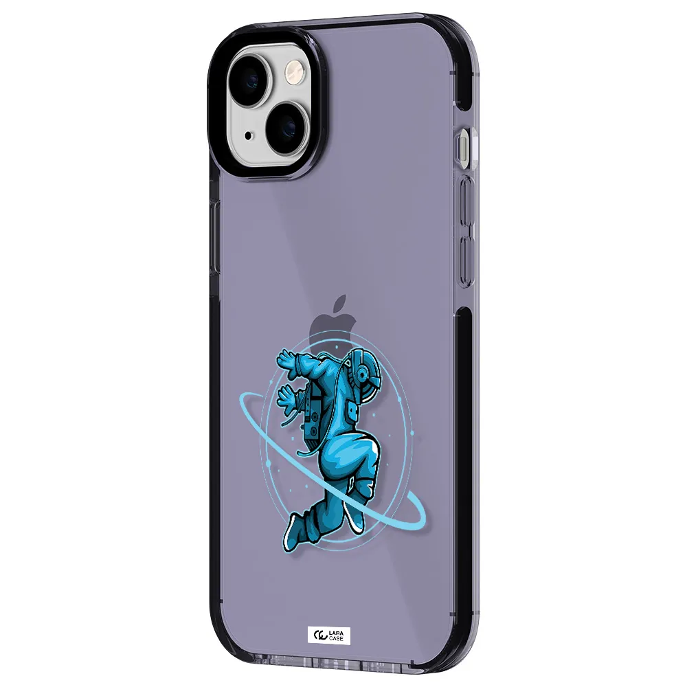 a cartoon of a man skating Apple iPhone 14 plus impact Lilac Case