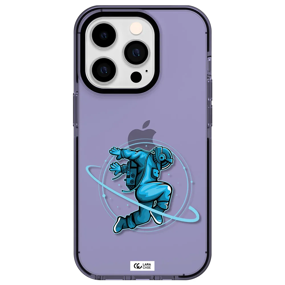 a cartoon of a man skating Apple iPhone 14 pro impact Lilac Case