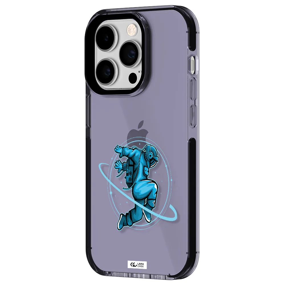 a cartoon of a man skating Apple iPhone 14 pro impact Lilac Case