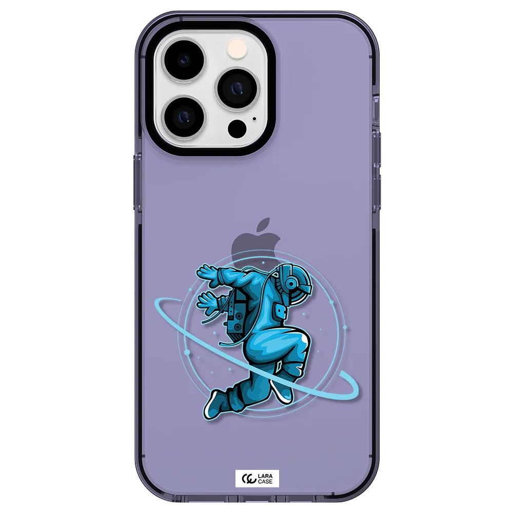 a cartoon of a man skating Apple iPhone 14 pro max impact Lilac Case