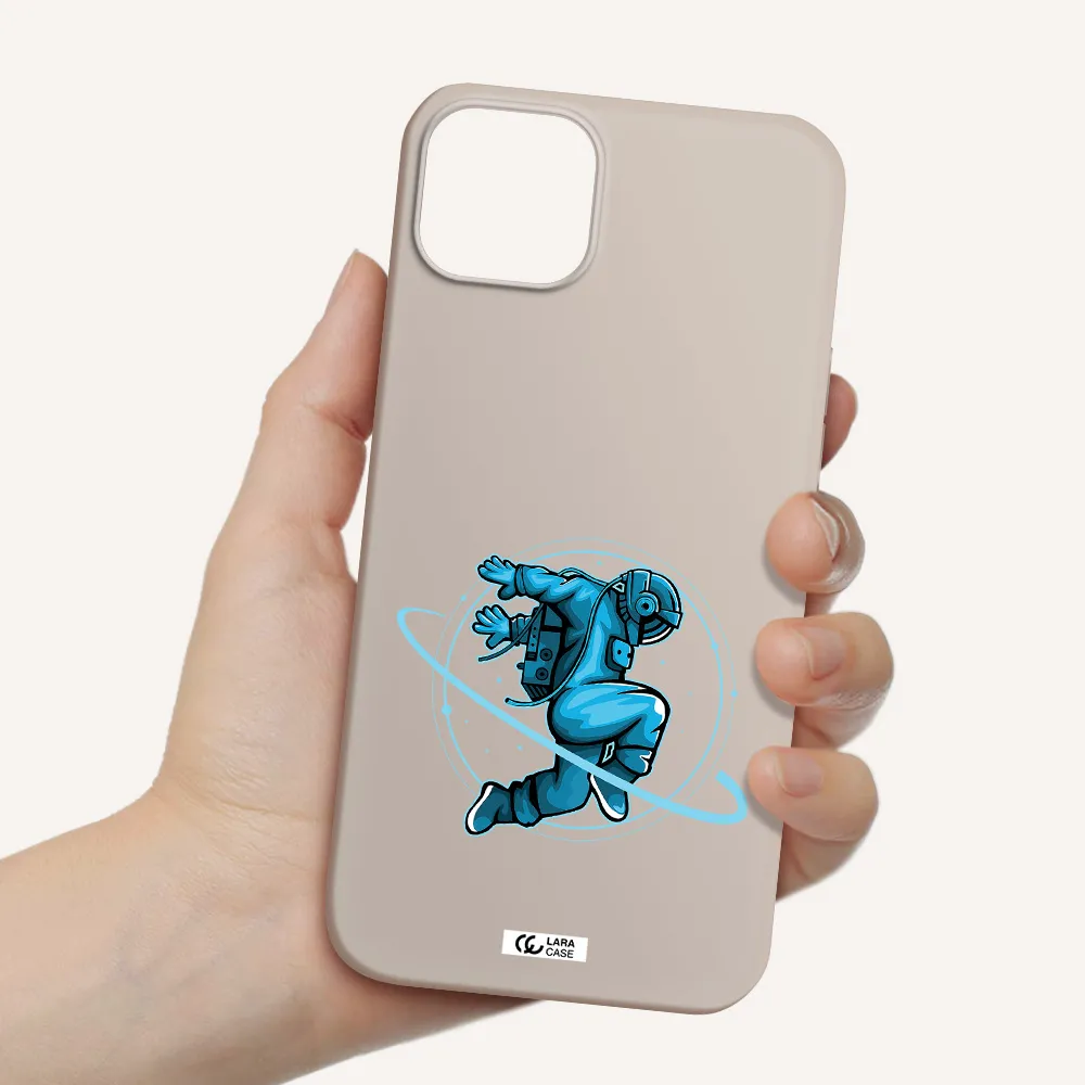 a cartoon of a man skating Apple iPhone 14 Silicone Stone Case