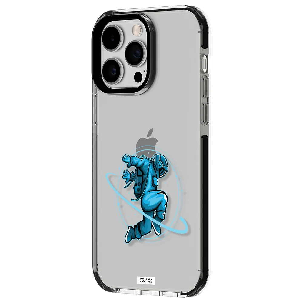 a cartoon of a man skating Apple iPhone 15 Pro Max impact black border Case