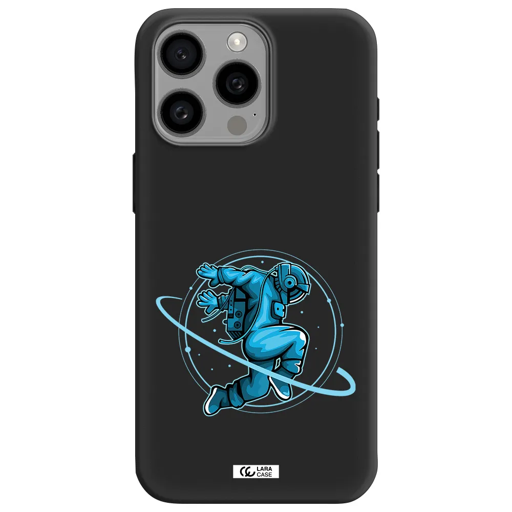 a cartoon of a man skating Apple Iphone 15 Pro max Silicone black Case