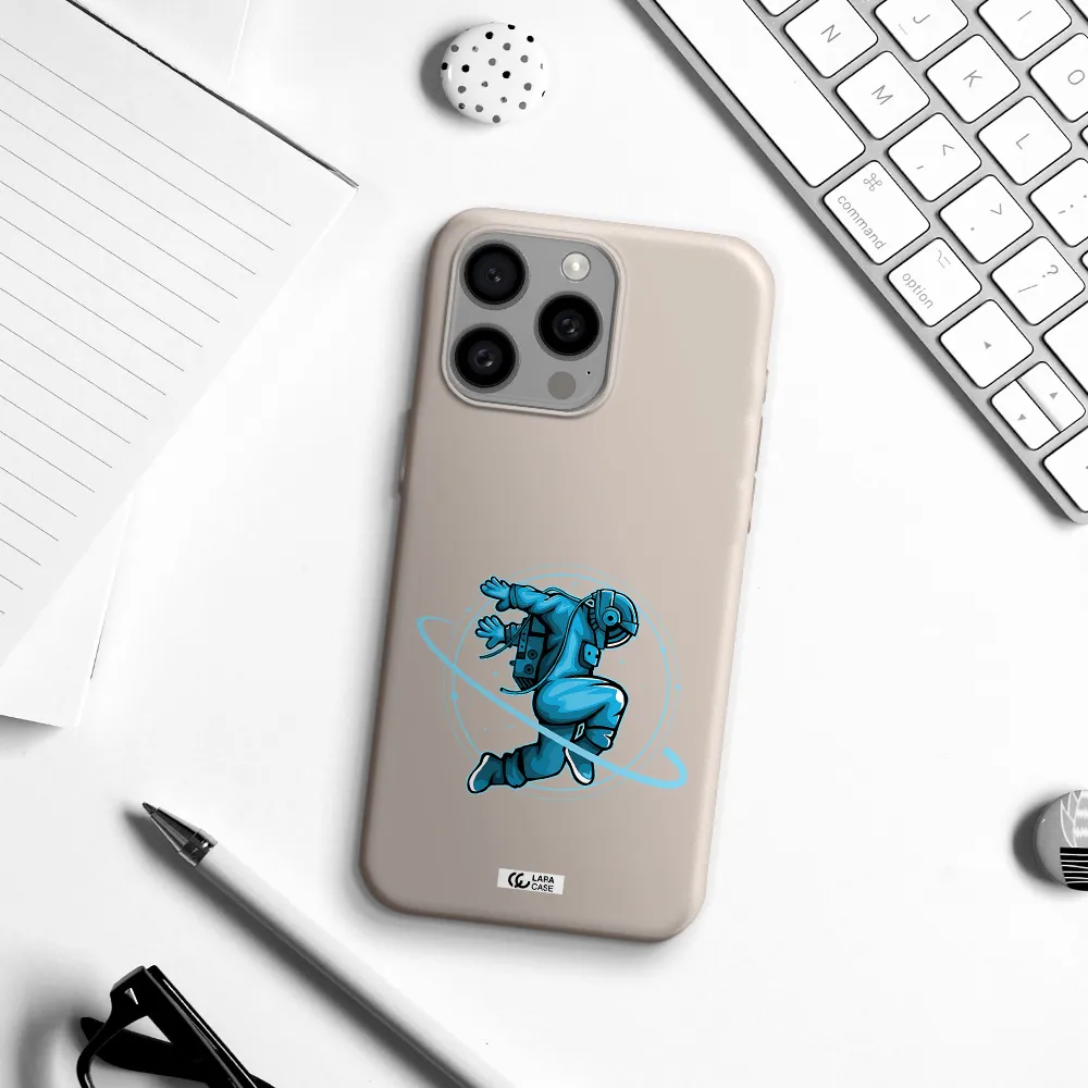 a cartoon of a man skating Apple Iphone 15 Pro max Silicone Stone Case