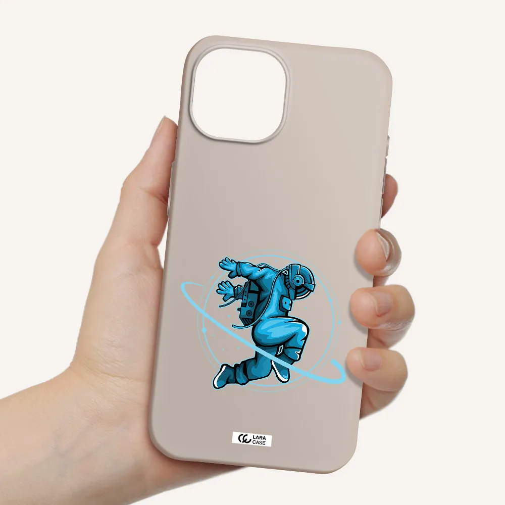 a cartoon of a man skating Apple iPhone 15 Silicone Stone Case