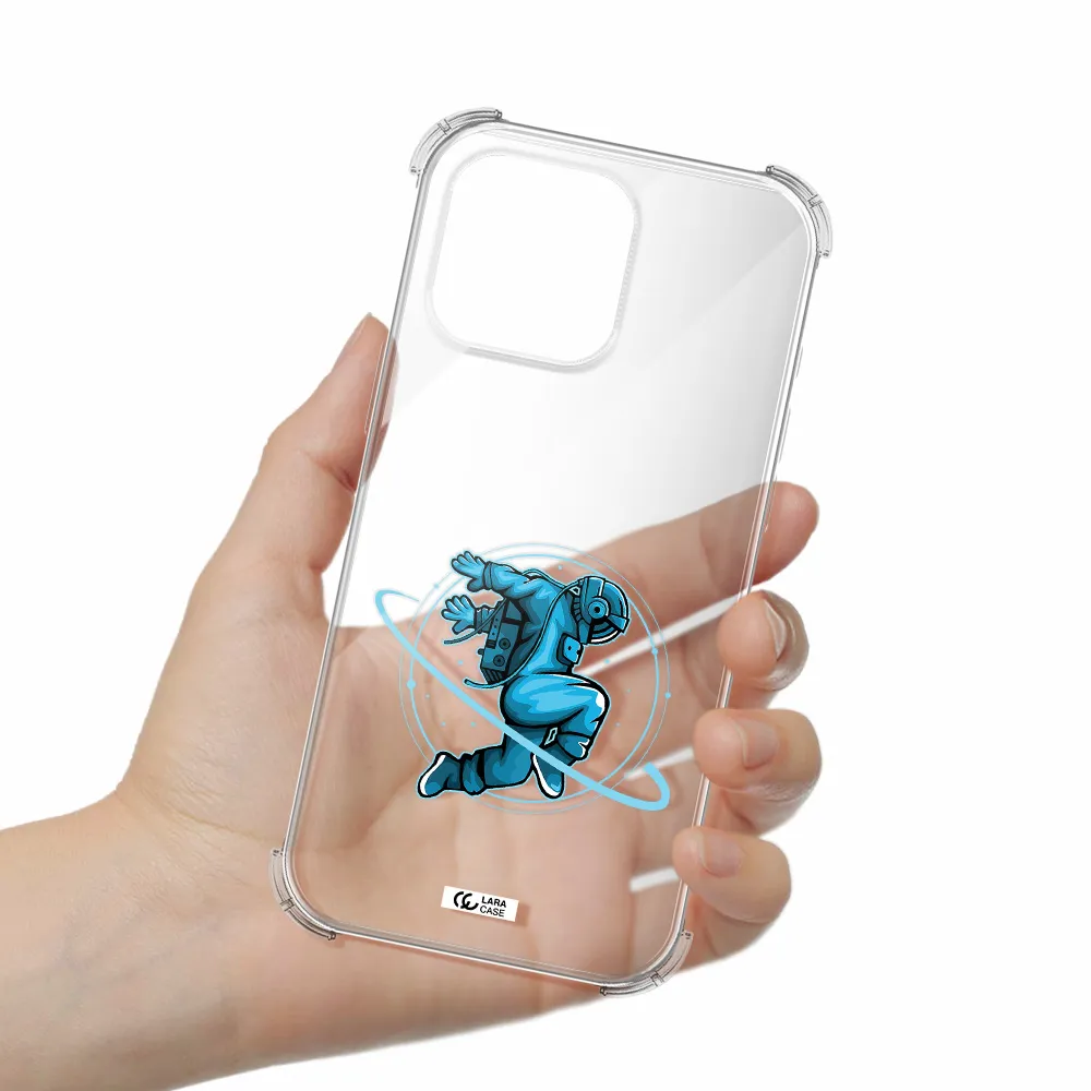 A Cartoon Of A Man Skating Apple Iphone 16 Pro Max Clear Pc Case