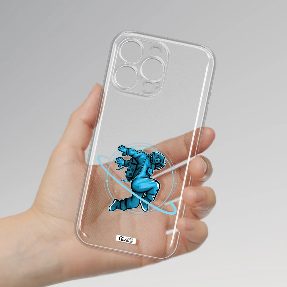 A Cartoon Of A Man Skating Apple Iphone 16 Pro Max Clear Tpu Case