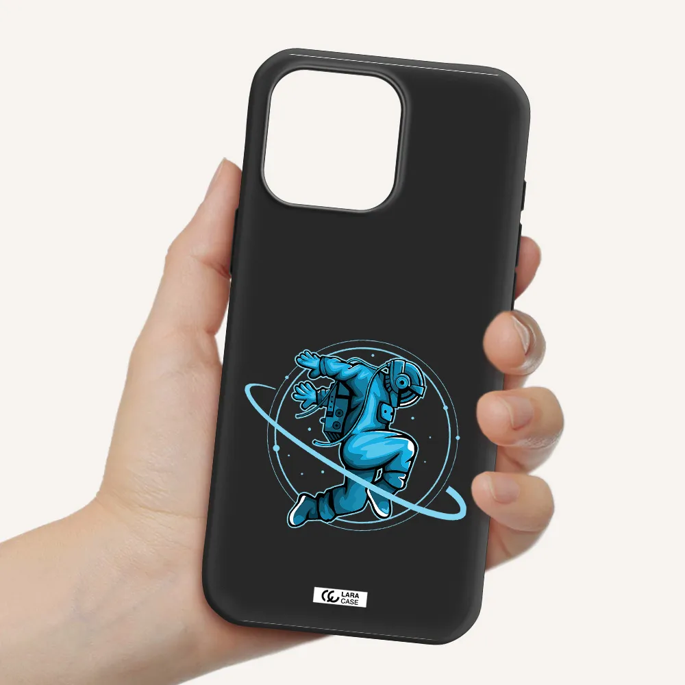 A Cartoon Of A Man Skating Apple Iphone 16 Pro Max Silicone Black Case