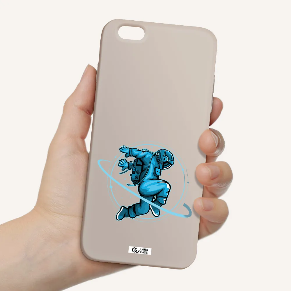 a cartoon of a man skating Apple iPhone 6 s plus Silicone Stone Case