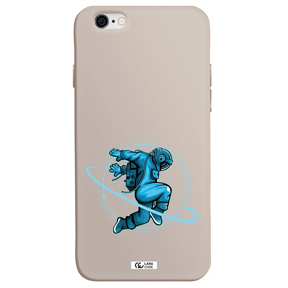a cartoon of a man skating Apple iPhone 6 Silicone Stone Case