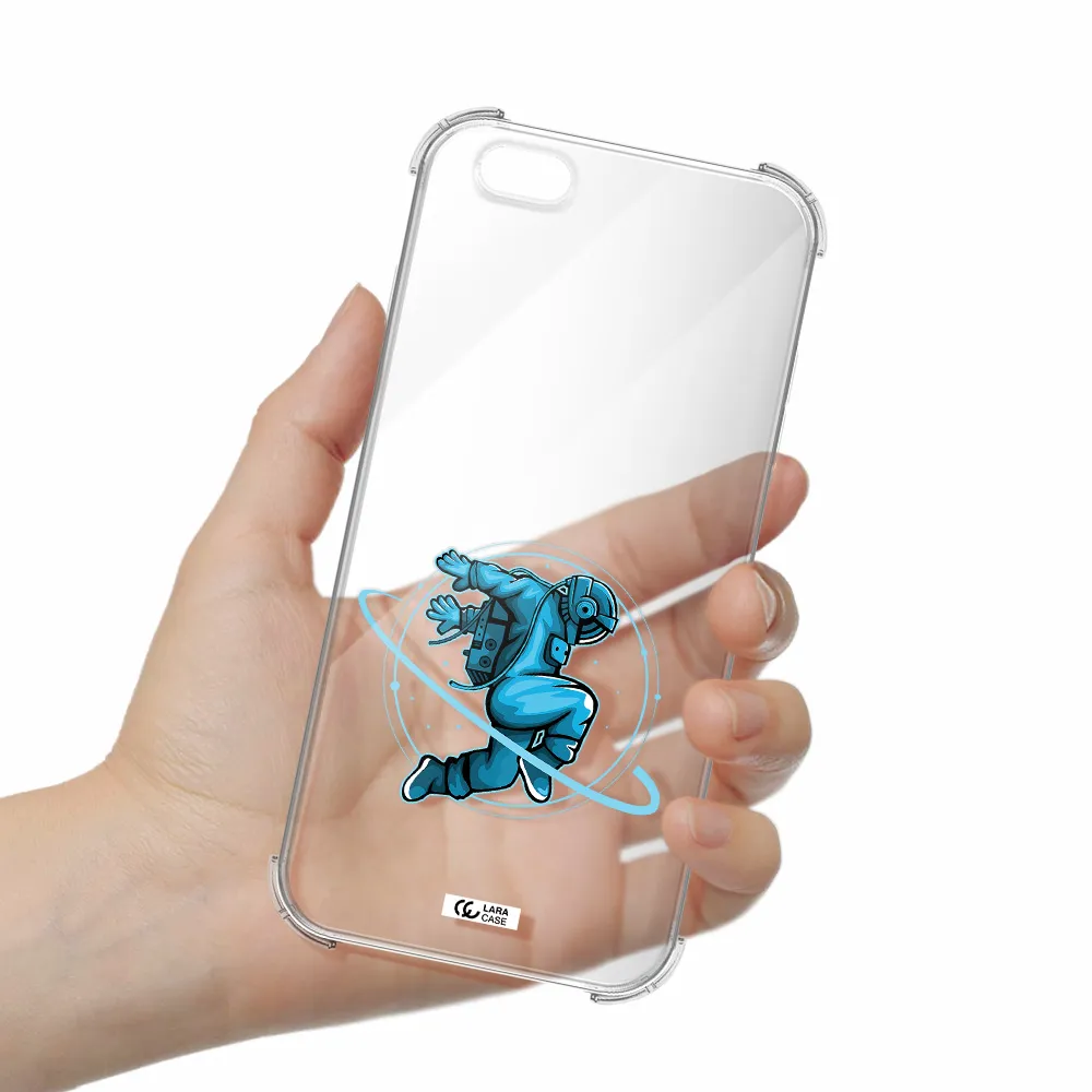 a cartoon of a man skating Apple iPhone 6S Clear PC Case