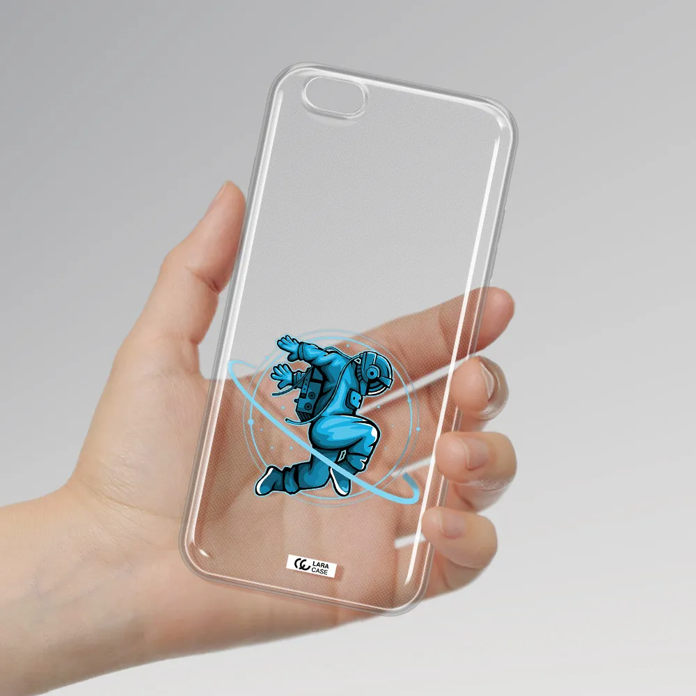 a cartoon of a man skating Apple iPhone 6S Clear TPU Case
