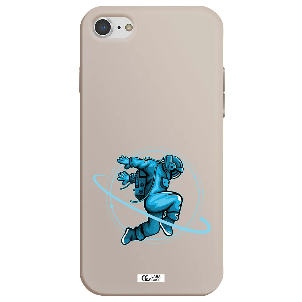a cartoon of a man skating Apple iPhone 8 Silicone Stone Case