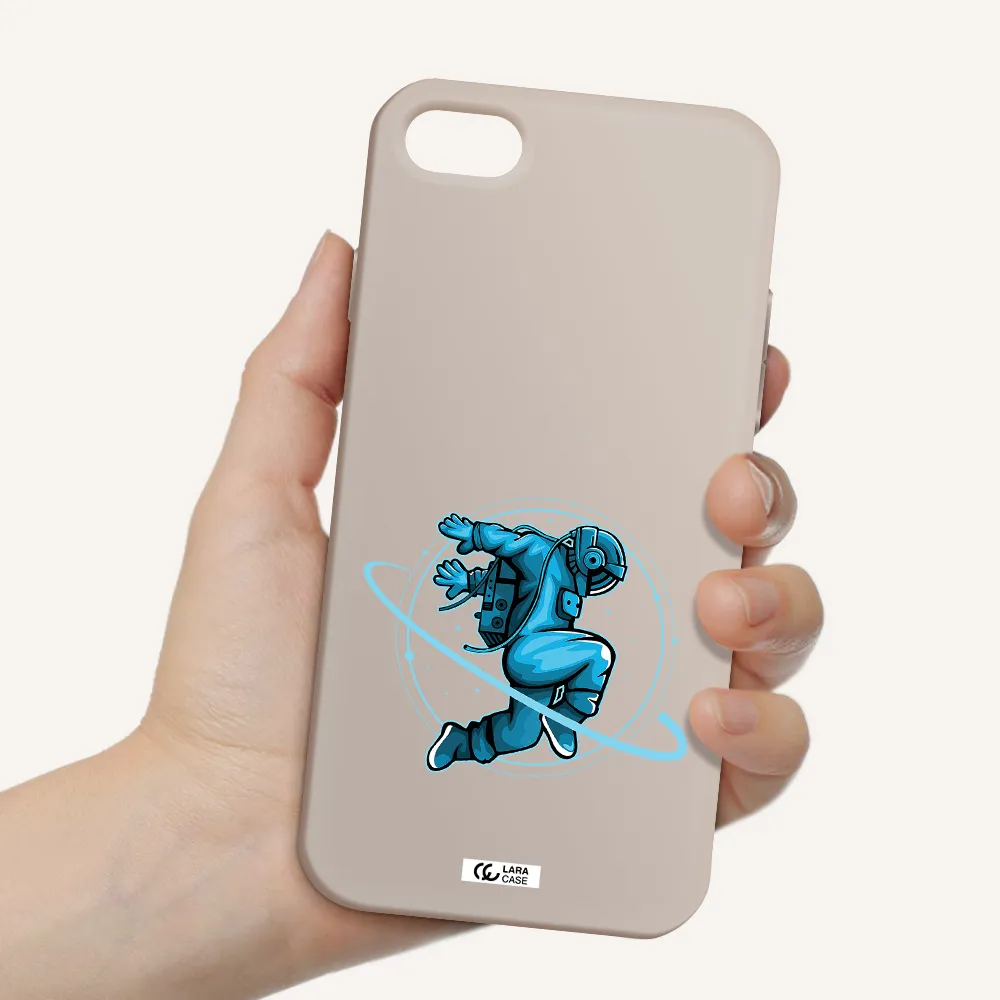 a cartoon of a man skating Apple iPhone 8 Silicone Stone Case