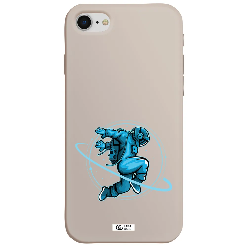 a cartoon of a man skating Apple iPhone se 2020 Silicone Stone Case