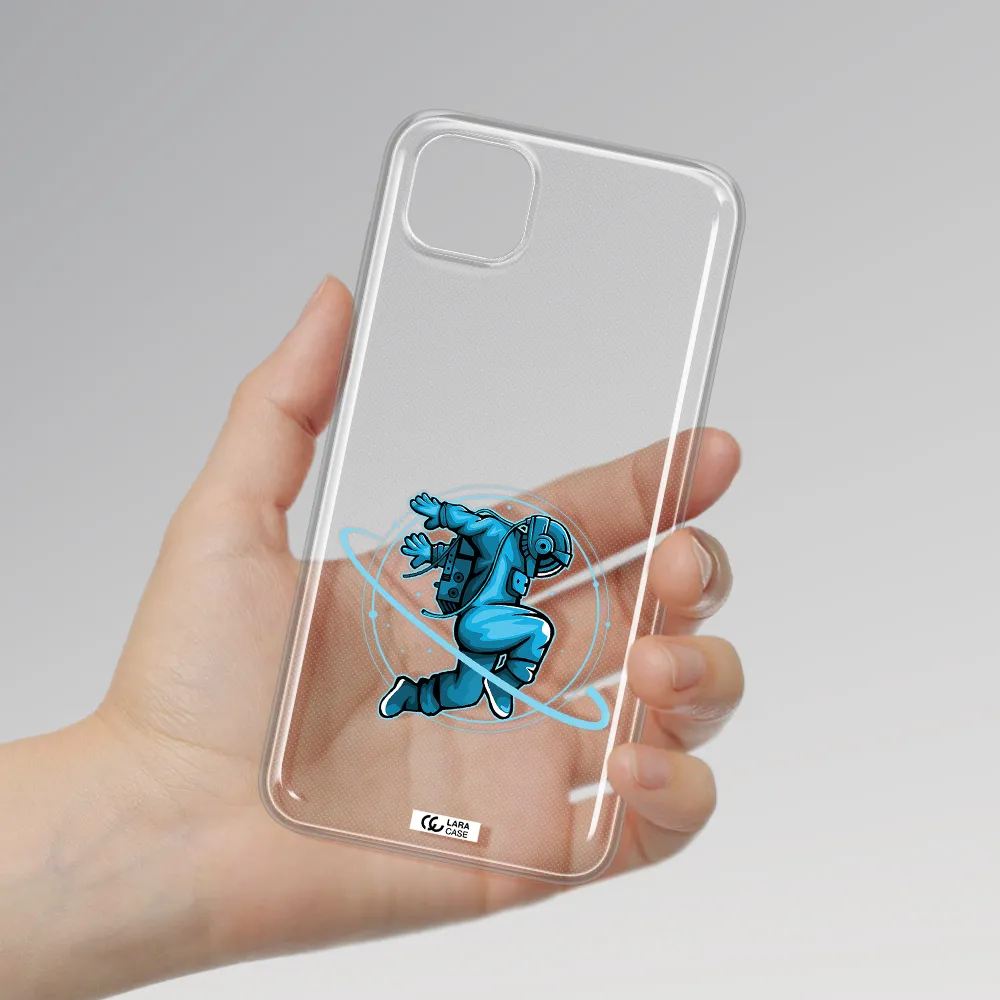 a cartoon of a man skating Huawei Honor 9S Clear TPU Case