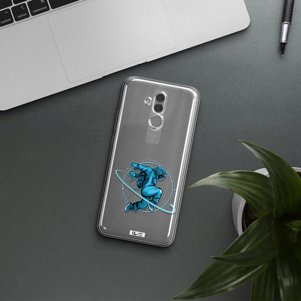 a cartoon of a man skating Huawei Mate 20 Lite Clear TPU Case