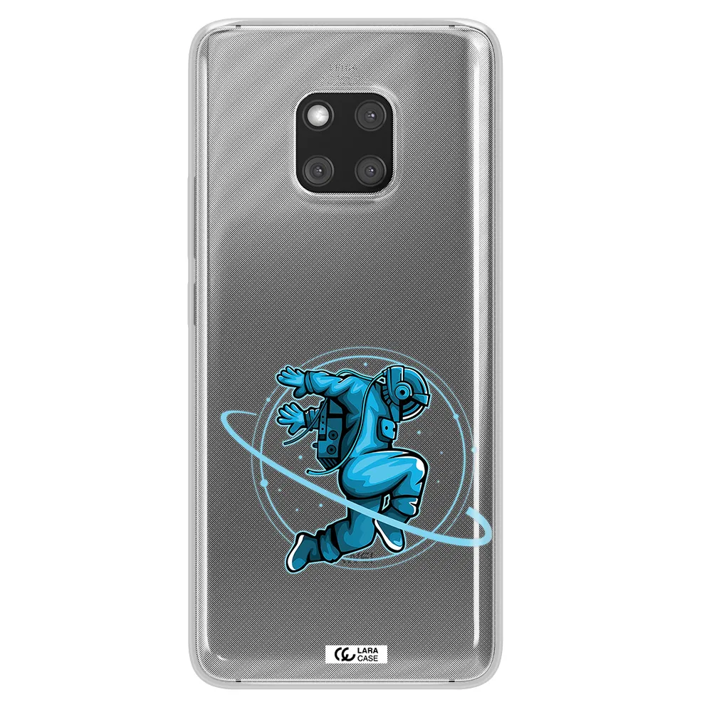a cartoon of a man skating Huawei Mate 20 Pro Clear TPU Case