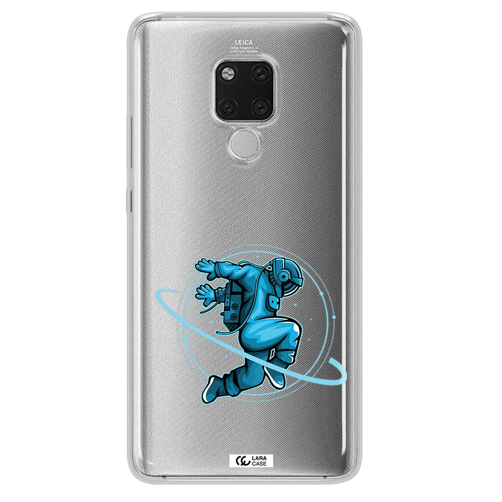 a cartoon of a man skating Huawei Mate 20X Clear TPU Case