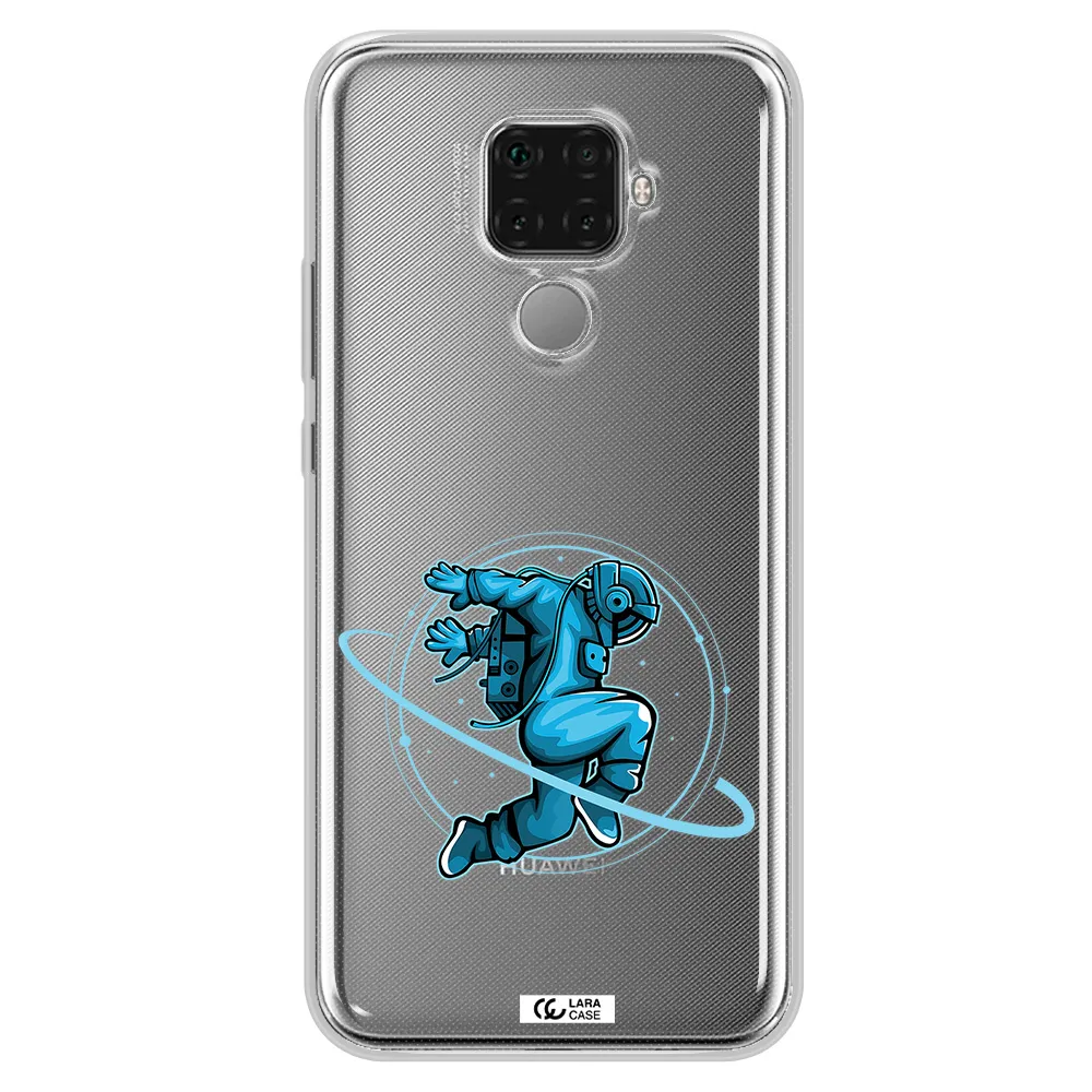 a cartoon of a man skating Huawei Mate 30 Lite Clear TPU Case