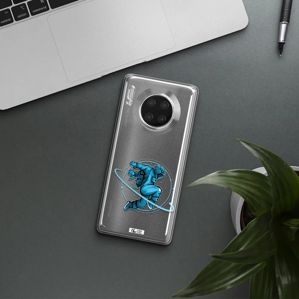 a cartoon of a man skating Huawei Mate 30 Pro Clear TPU Case