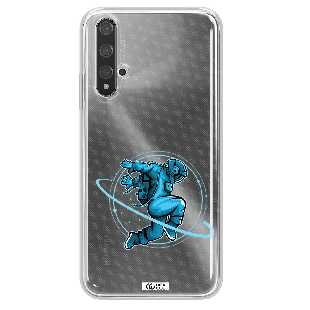 a cartoon of a man skating Huawei Nova 5t Clear TPU Case