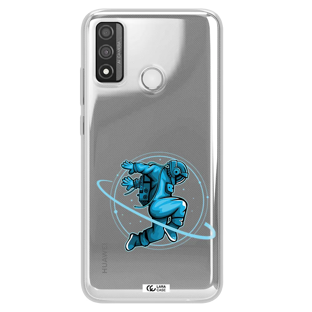 a cartoon of a man skating Huawei P Smart 2020 Clear TPU Case