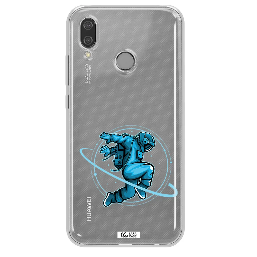 a cartoon of a man skating Huawei P20 Lite Clear TPU Case