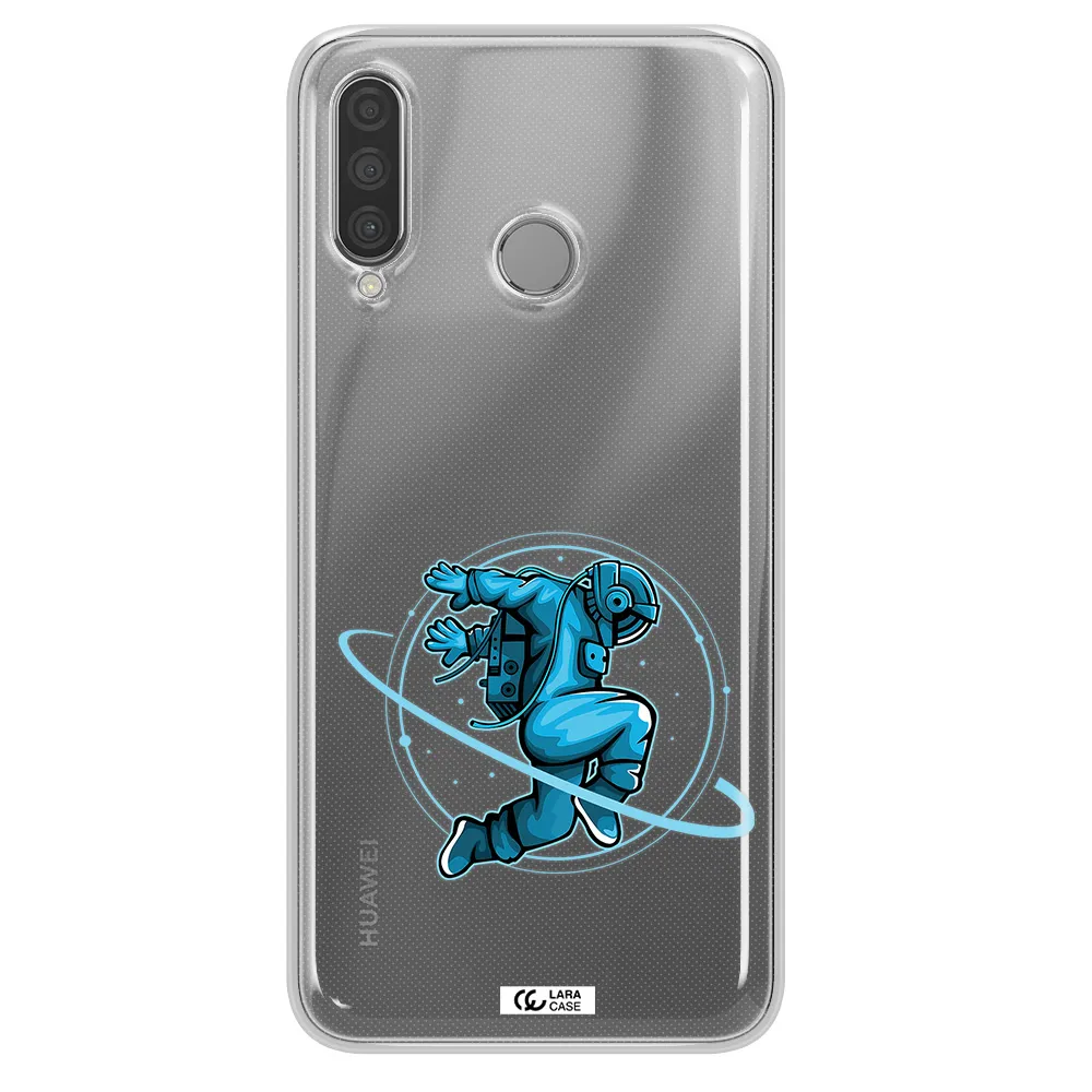 a cartoon of a man skating Huawei P30 Lite Clear TPU Case