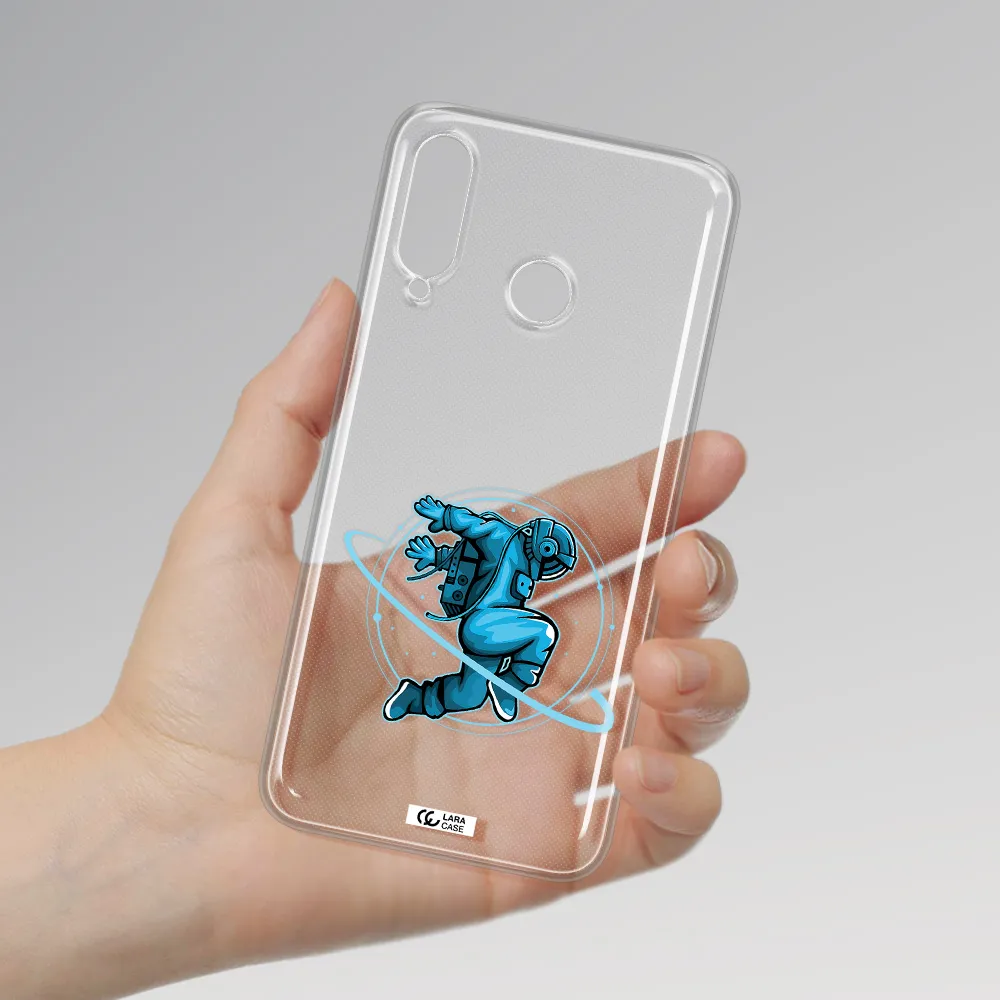 a cartoon of a man skating Huawei P30 Lite Clear TPU Case