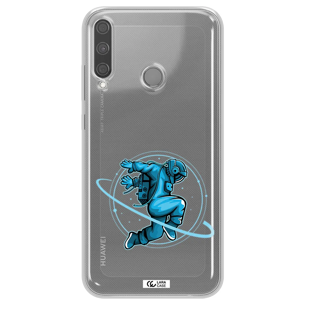 a cartoon of a man skating Huawei P40 Lite E Clear TPU Case