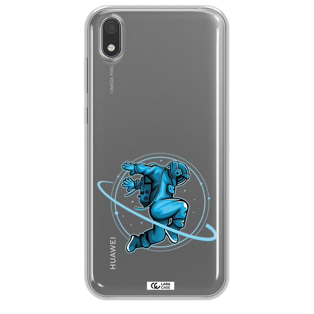 a cartoon of a man skating Huawei Y5 2019 Clear TPU Case