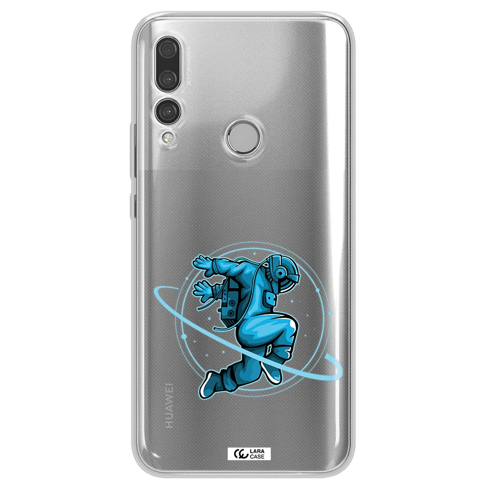 a cartoon of a man skating Huawei Y9 Prime 2019 Clear TPU Case
