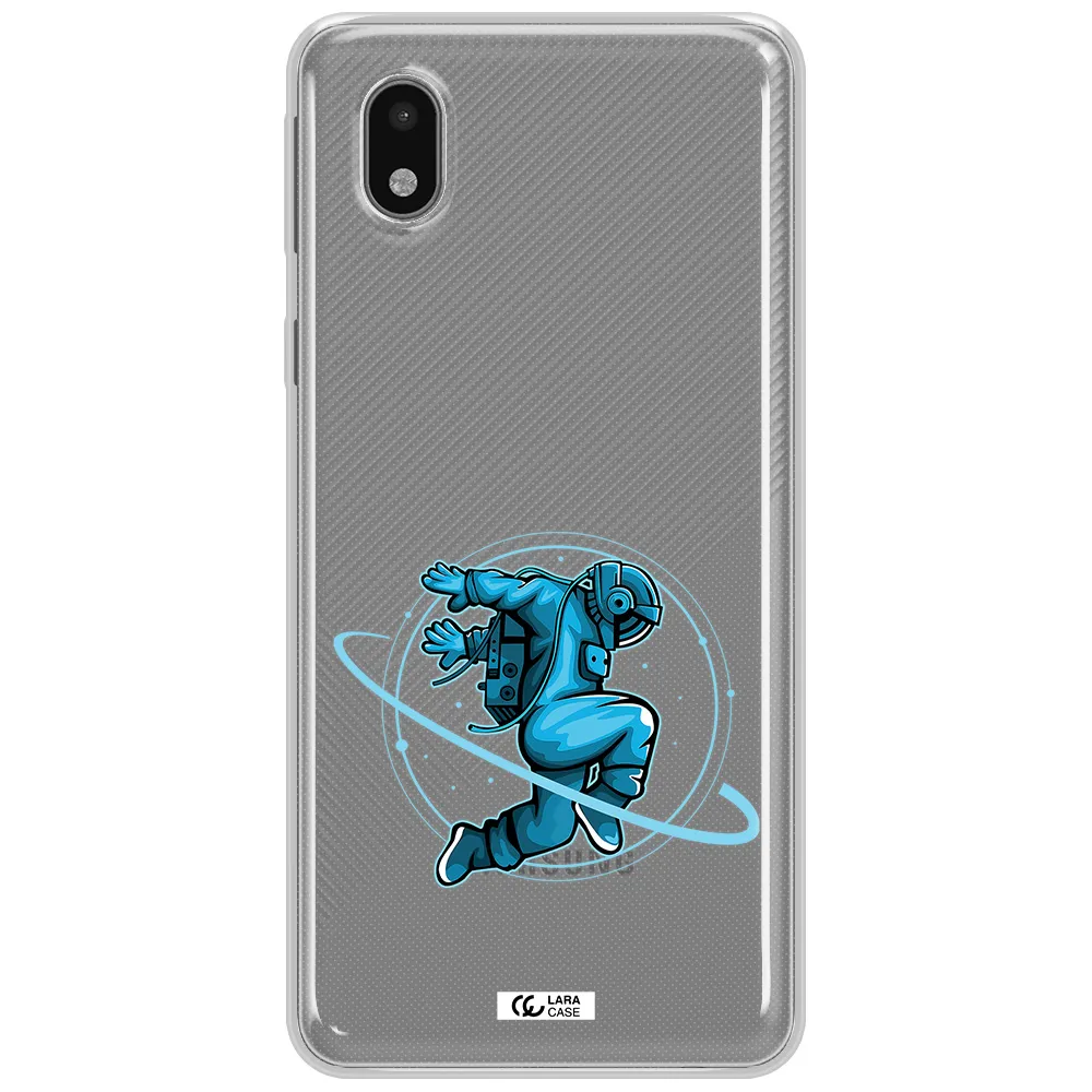 A Cartoon Of A Man Skating Samsung A01 Core Clear Tpu Case