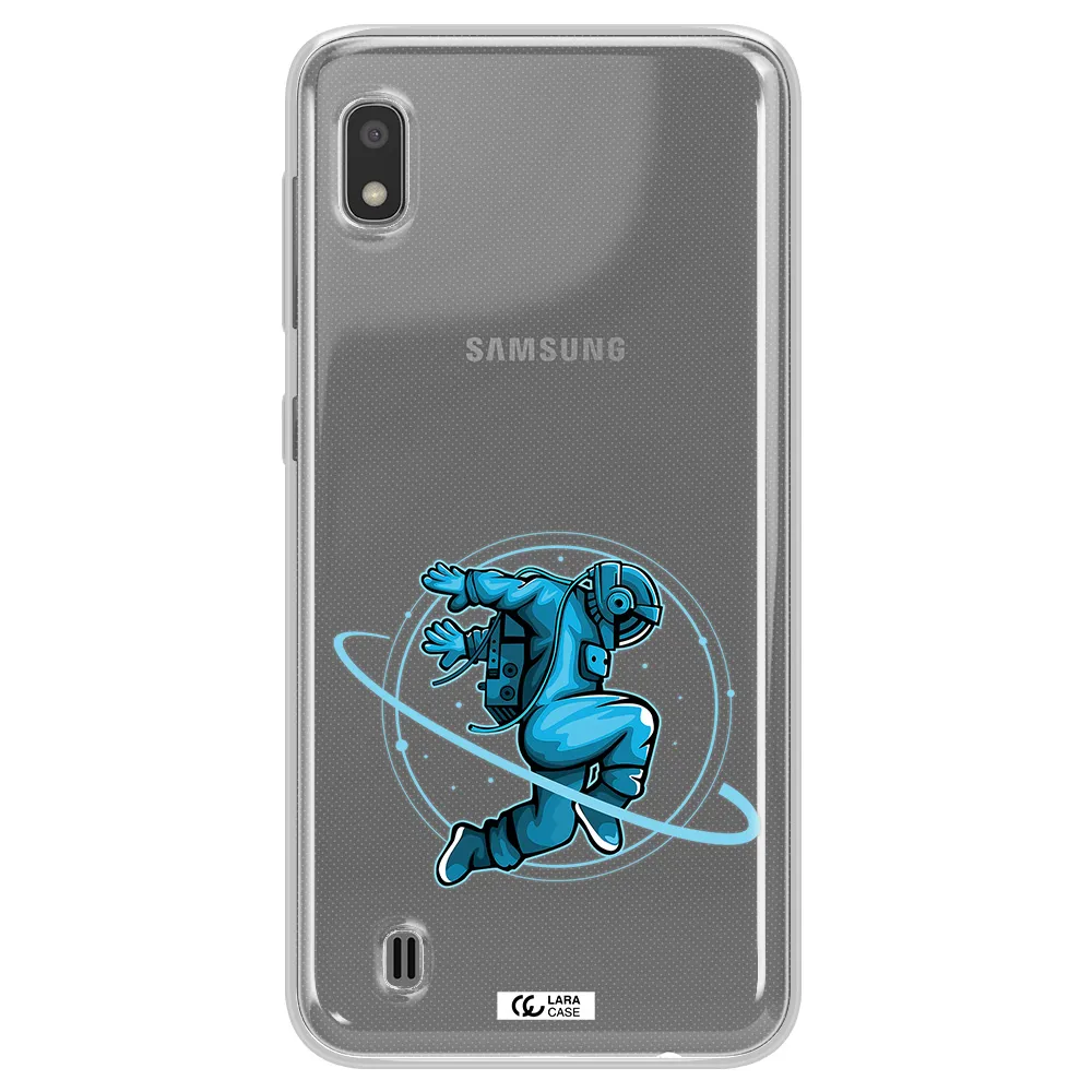 a cartoon of a man skating Samsung A10 Clear TPU Case