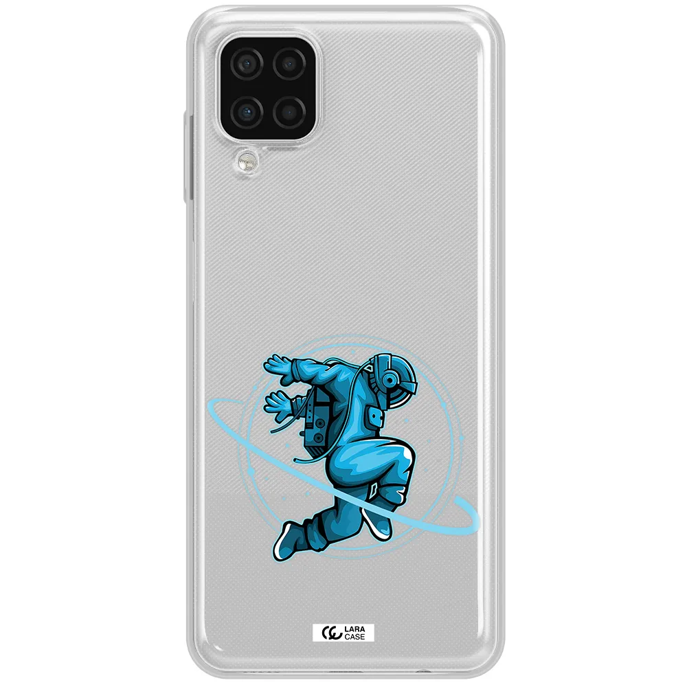a cartoon of a man skating Samsung A12 4g Clear TPU Case