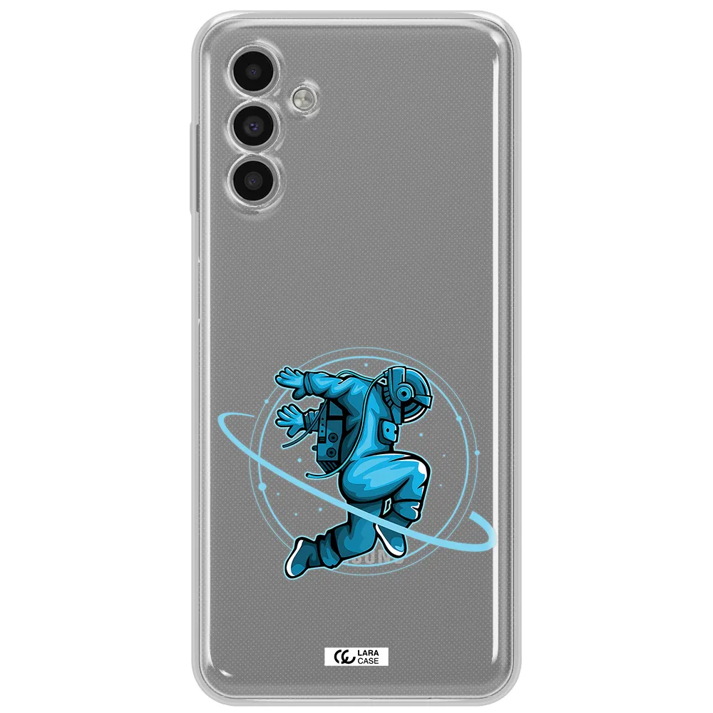 A Cartoon Of A Man Skating Samsung A13 5G Clear Tpu Case