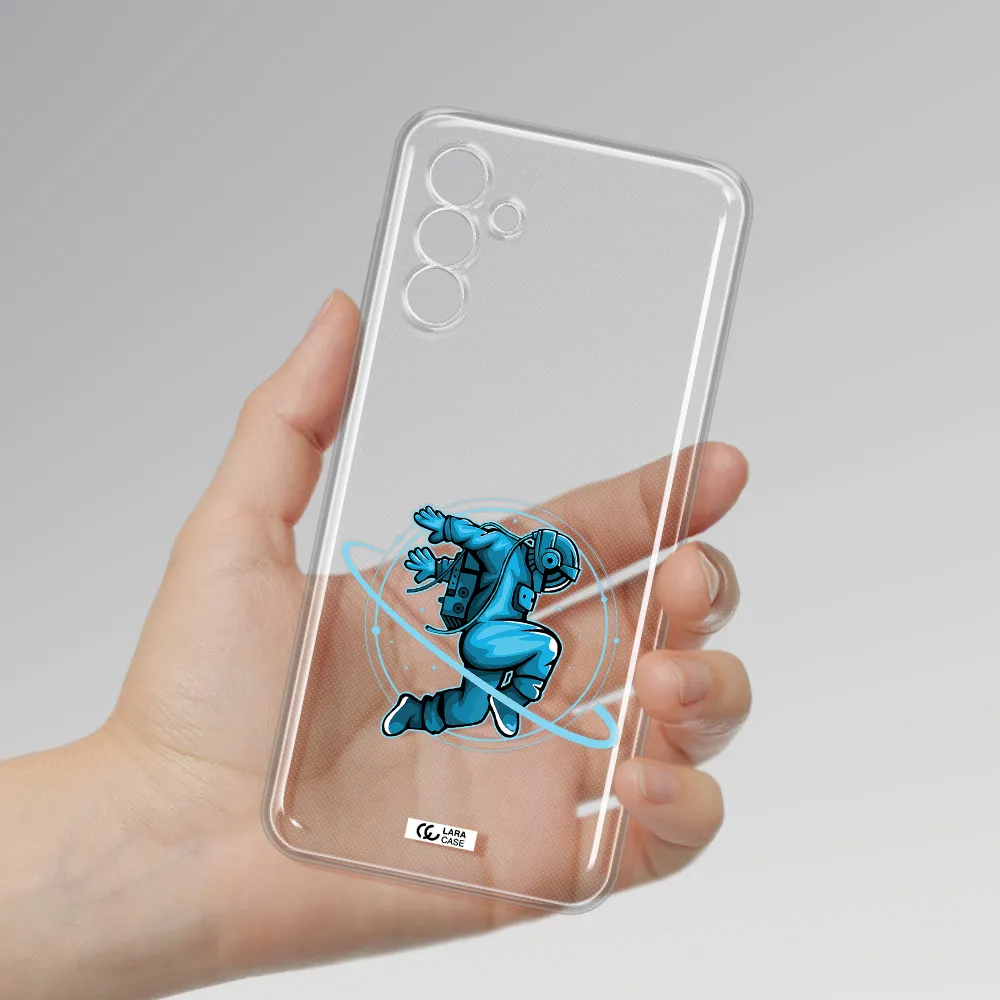 A Cartoon Of A Man Skating Samsung A13 5G Clear Tpu Case