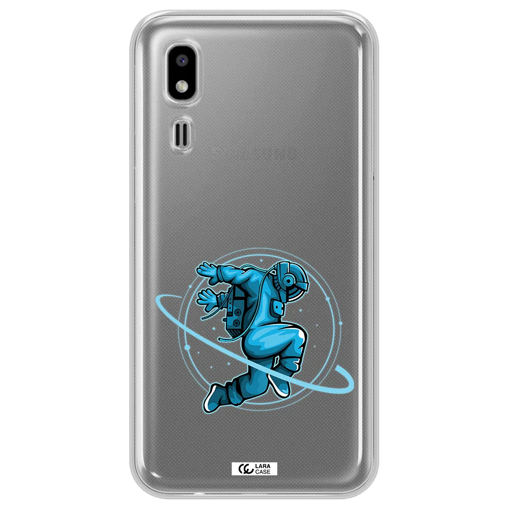 a cartoon of a man skating Samsung A2 Core Clear TPU Case