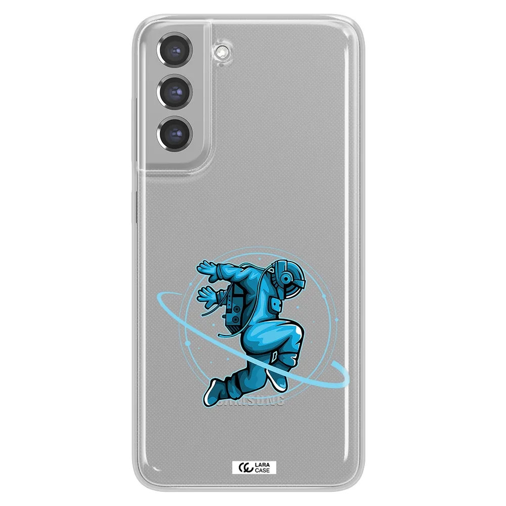 a cartoon of a man skating Samsung A21 Fe Clear TPU Case