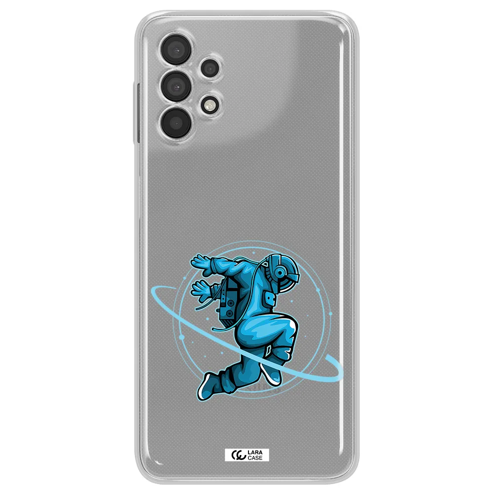 a cartoon of a man skating Samsung A32 Clear TPU Case