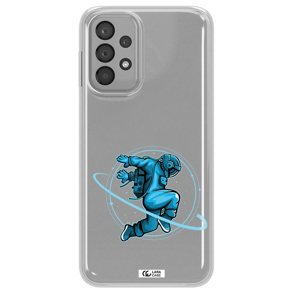 a cartoon of a man skating Samsung A33 Clear TPU Case