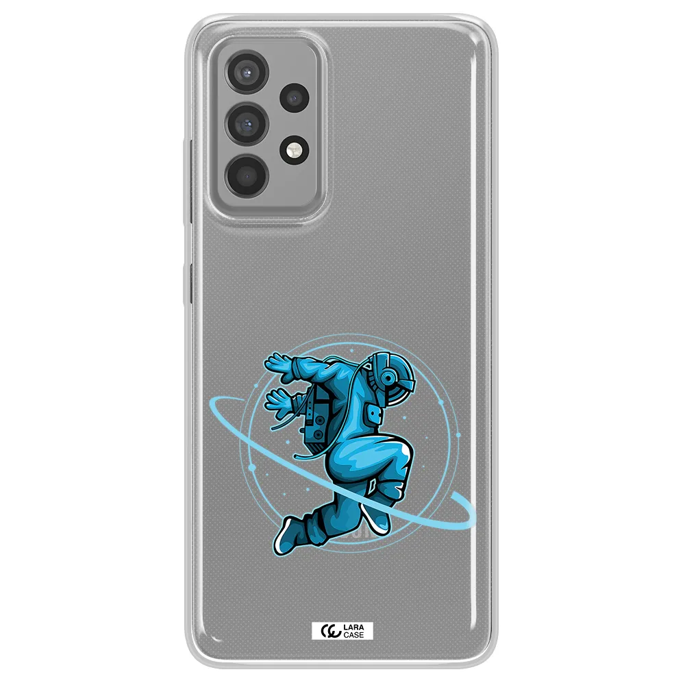 a cartoon of a man skating Samsung A52 Clear TPU Case