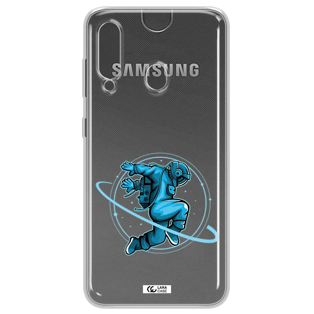 a cartoon of a man skating Samsung A60 Clear TPU Case