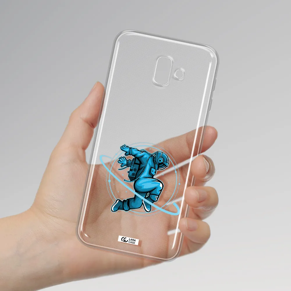 a cartoon of a man skating Samsung J6 Plus Clear TPU Case