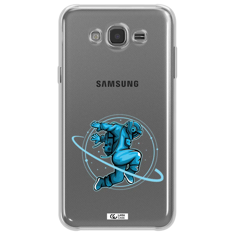 a cartoon of a man skating Samsung J7 Core Clear TPU Case