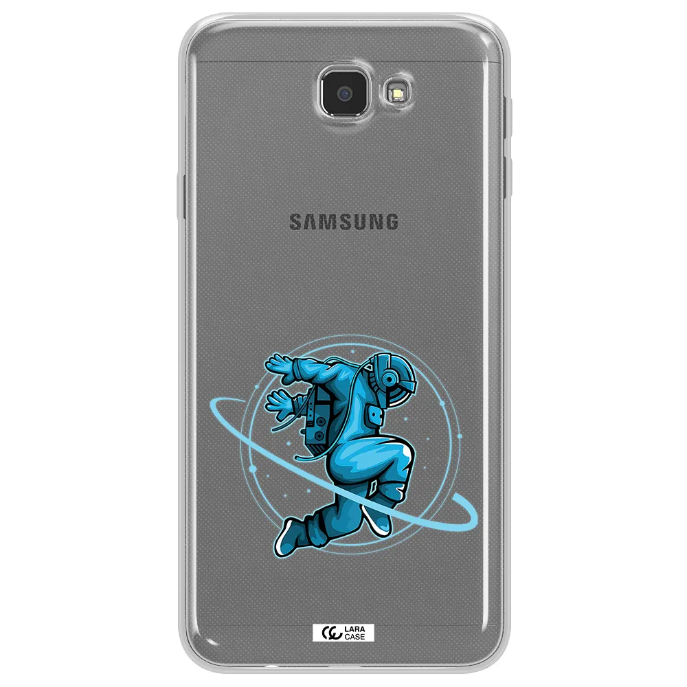a cartoon of a man skating Samsung J7 Prim Clear TPU Case