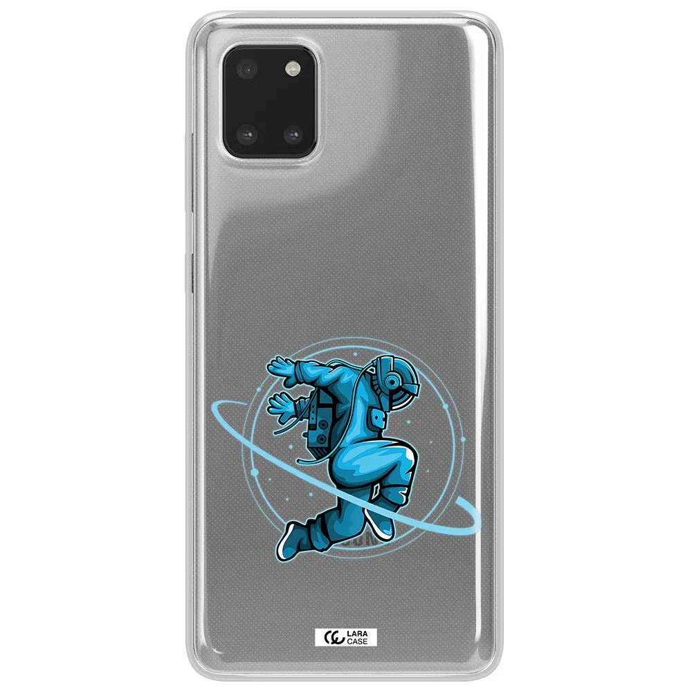 a cartoon of a man skating Samsung Note 10 Lite Clear TPU Case