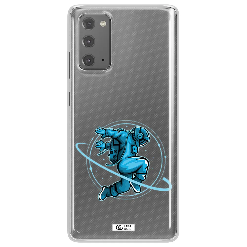 a cartoon of a man skating Samsung Note 20 Clear TPU Case