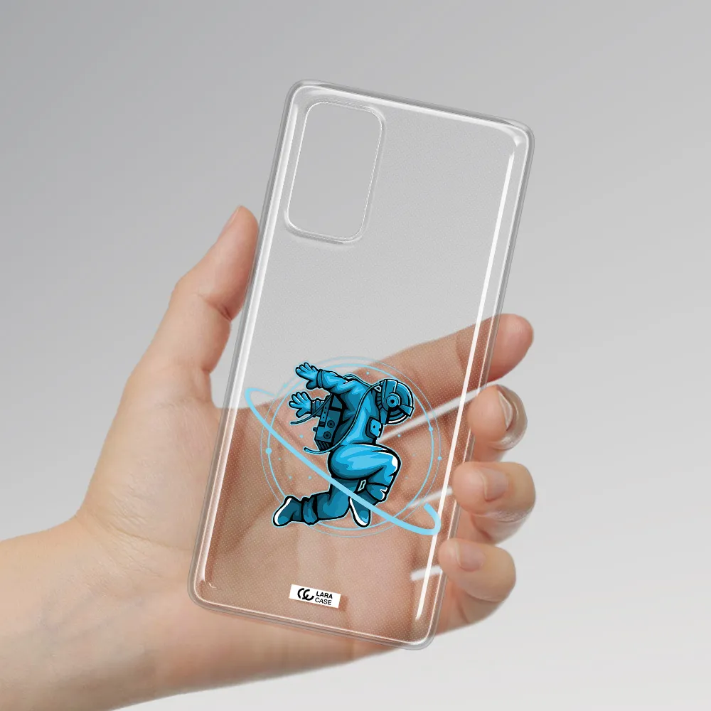 a cartoon of a man skating Samsung Note 20 Clear TPU Case